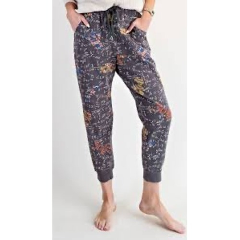 Easel Jogger Pants Womens M Gray Excellent Math Equation Sock Monkey EB50058